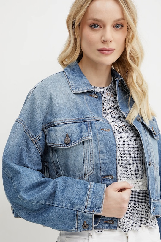 Weekend Max Mara kurtka jeansowa niebieski 2515041111600