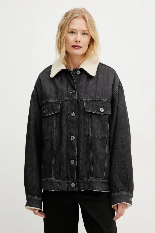 Weekend Max Mara kurtka bez kaptura czarny 2515081051600