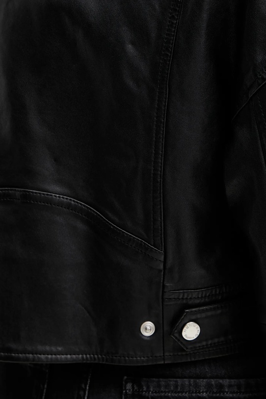 Kožená bunda Weekend Max Mara 2515441011600 čierna