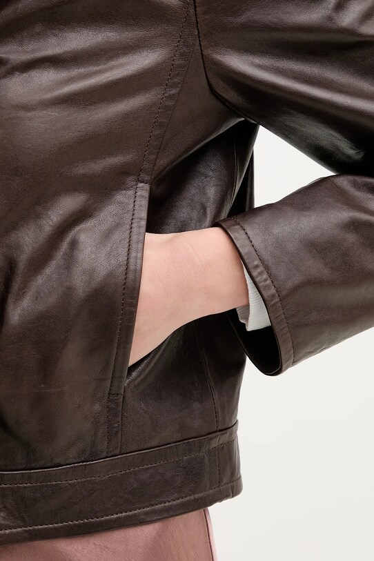 Weekend Max Mara geacă de piele 2515441021600 maro