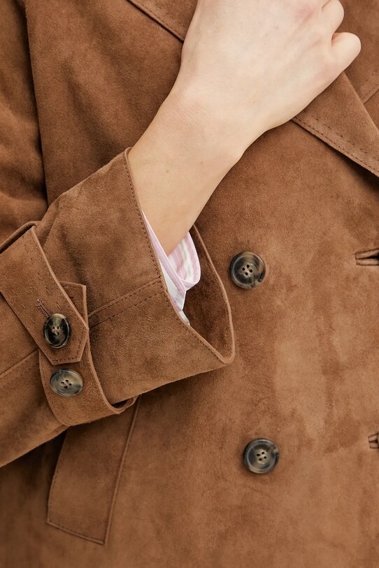 Weekend Max Mara kurtka skórzana 2515441051600 brązowy