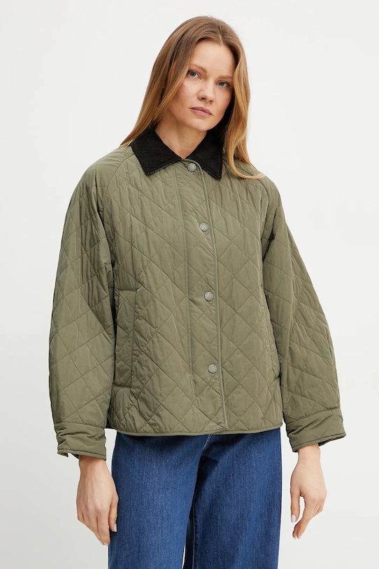 Weekend Max Mara kurtka z domieszką wełny oversize zielony 2515481071600