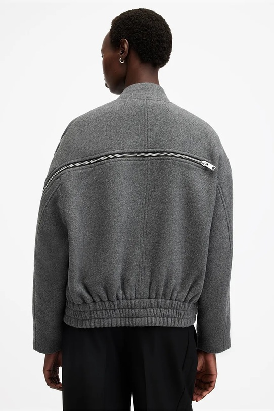 Куртка-бомбер с примесью шерсти AllSaints HACKNEY W012OB серый