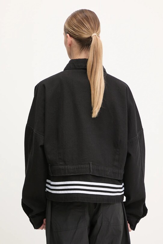 Ρούχα Τζιν μπουφάν adidas Originals DENIM TRACK TOP JJ3095 μαύρο