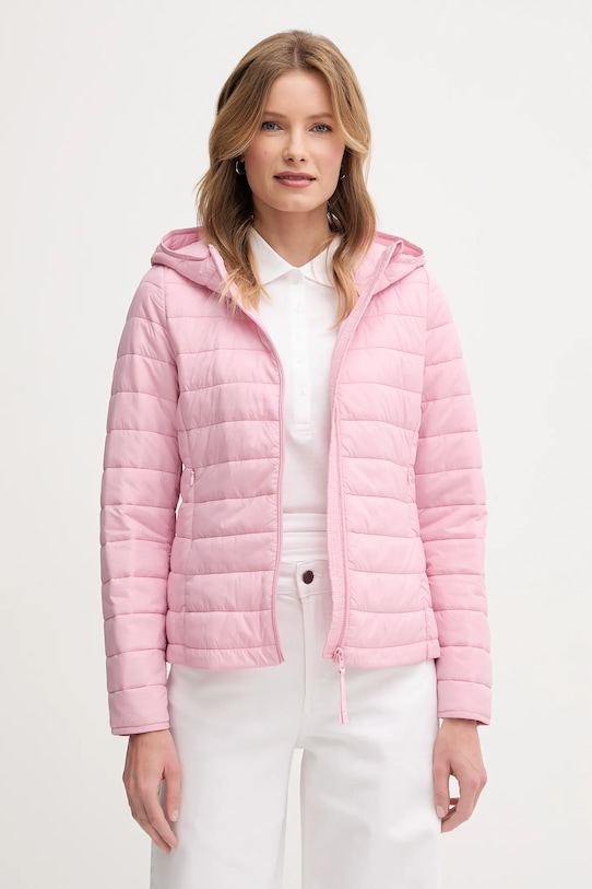 Bunda United Colors of Benetton jemné zateplenie ružová 2TWDDN07O