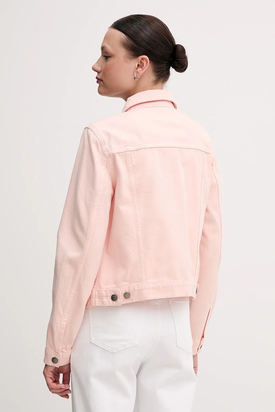 United Colors of Benetton geacă de blugi din bumbac 2RZVDN00N roz SS25