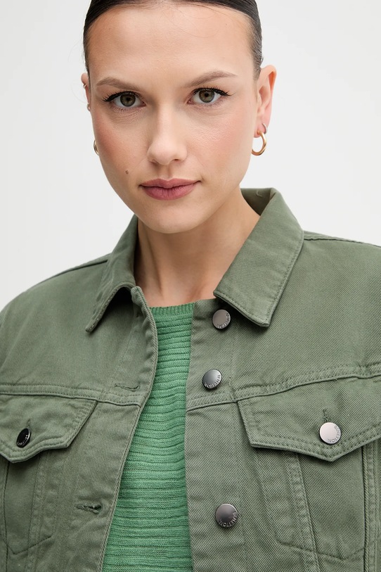 United Colors of Benetton giacca di jeans in cotone verde 2RZVDN00N