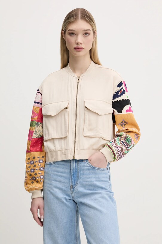 Μπουφάν bomber Desigual AUSTIN άλλο μπεζ 25SWEW51