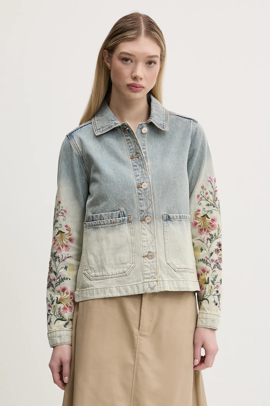 Desigual geaca jeans HOUSTON necaptusit albastru 25SWED06