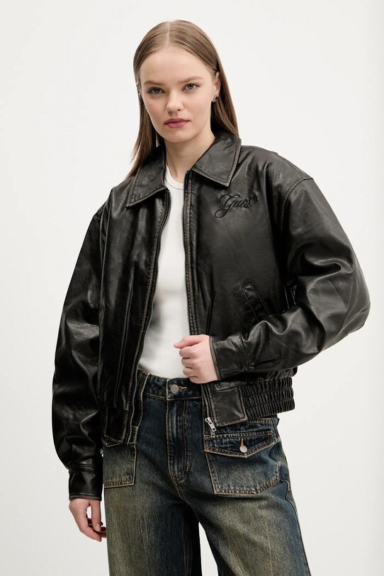 Guess Originals geaca cu captuseala negru W5RL37.WGTF0