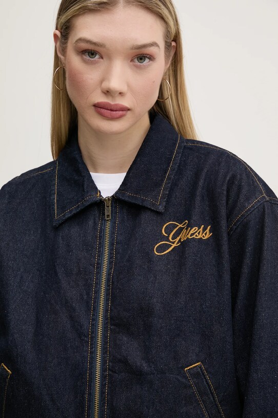 Džínová bunda Guess Originals námořnická modř W5RG44.D4XY0
