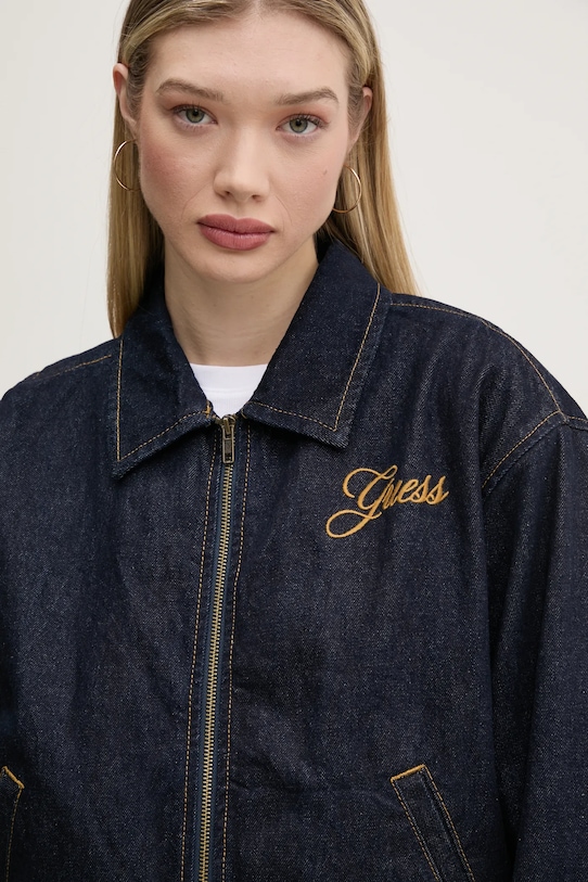 Джинсова куртка Guess Originals темно-синій W5RG44.D4XY0