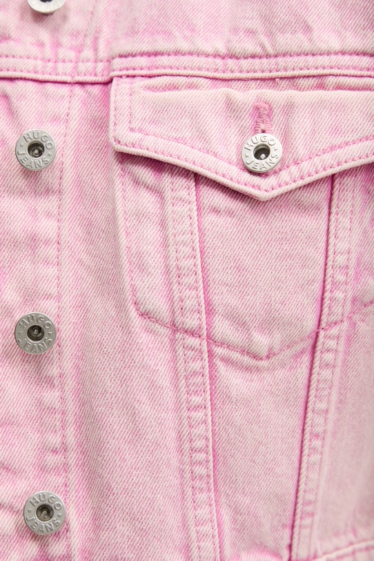 Bavlnená rifľová bunda Hugo Blue 50534763 ružová