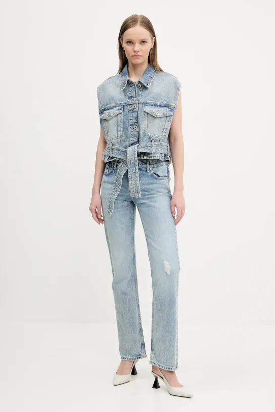 Hugo Blue bezrękawnik jeansowy 50537493 niebieski SS25