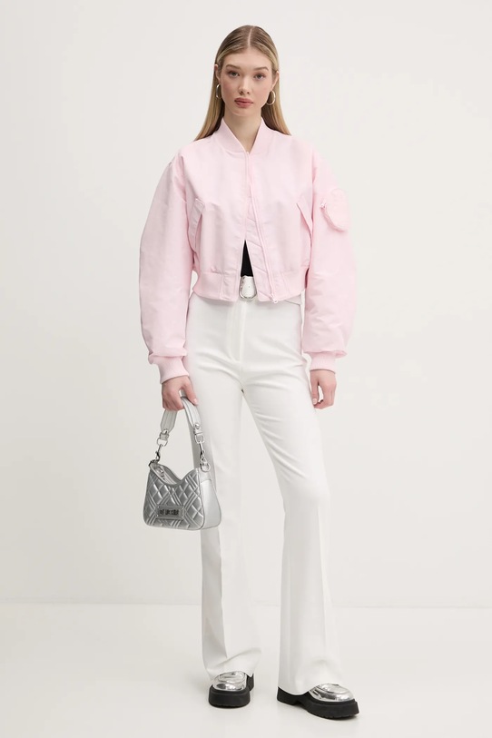 Hugo Blue kurtka bomber 50542360 różowy SS25