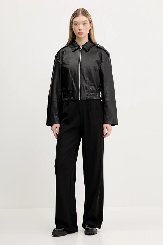 HUGO geacă de piele 50536938 negru SS25