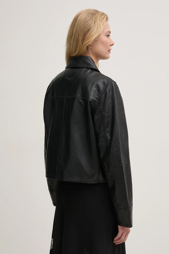 Îmbrăcăminte ZADIG&VOLTAIRE geaca de piele RWOW01247.11 negru
