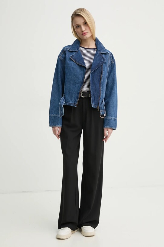 Levi's geaca jeans BIKER JACKET H125 001T8 bleumarin SS25