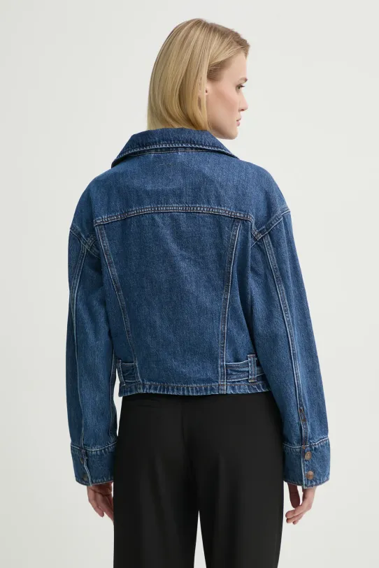 Îmbrăcăminte Levi's geaca jeans BIKER JACKET H125 001T8 bleumarin