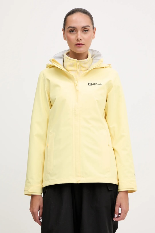 Jack Wolfskin jachetă de exterior Trailtime 2L cu captuseala galben A63902