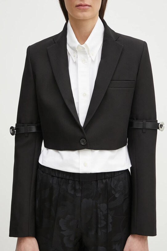 Coperni sacou Hybrid Cropped Tailored negru COPV74F3004