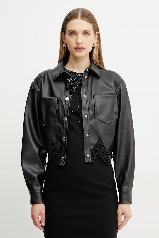 Guess kurtka CLOTHILDE nieocieplane czarny W5GL22.WH6P0