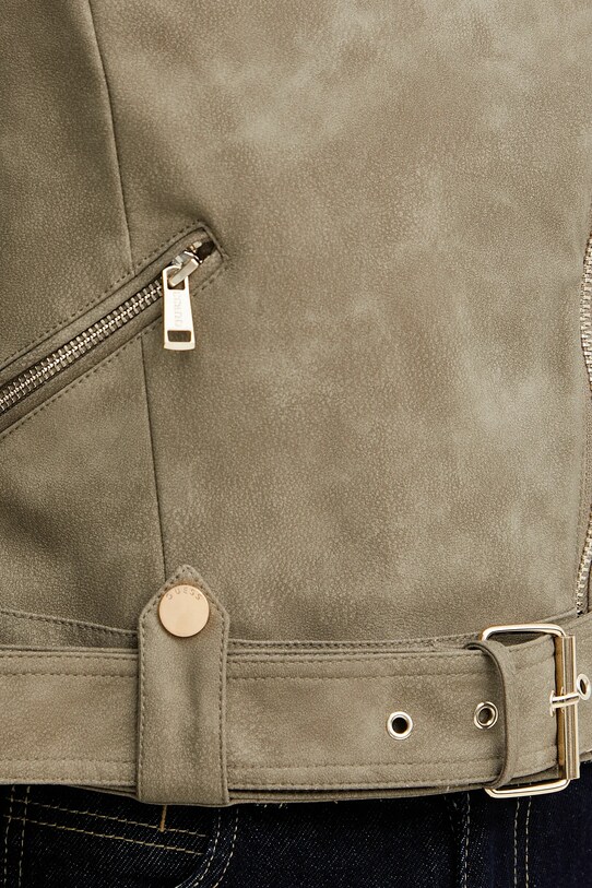 Δερμάτινο μπουφάν Guess W5GL30.WHA90 μπεζ