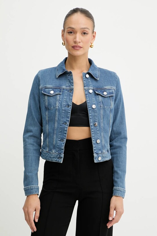 Guess kurtka jeansowa bez kaptura niebieski W5GN88.D4H7C