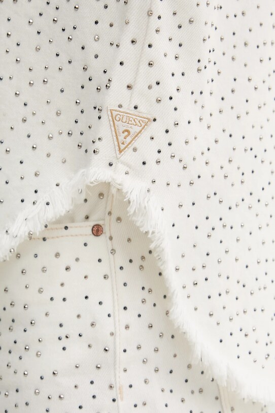 Guess jacheta de bumbac W5GN90.D5N91 alb
