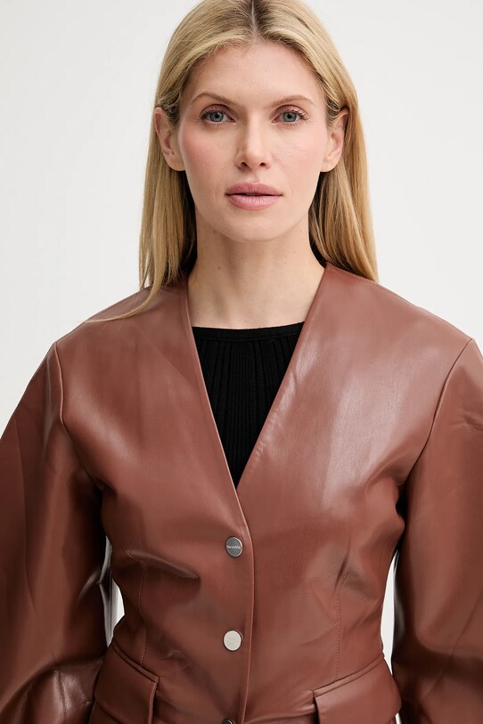 Nanushka geacă KIYO maro NW25SSOW22075