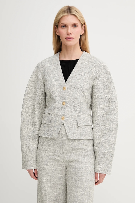 Nanushka marynarka KIYO tkanina szary NW25SSOW30199