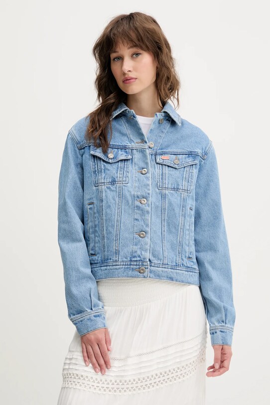 Odzież Superdry kurtka jeansowa W5011855A.D9H niebieski