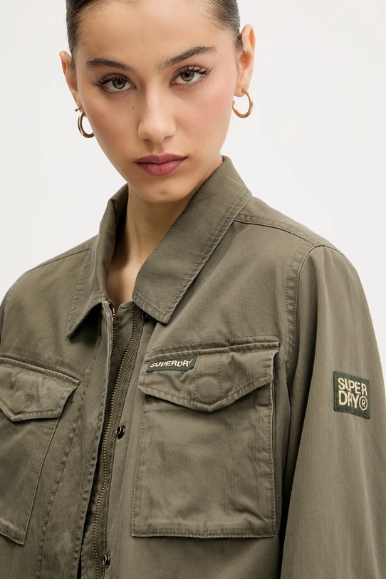 Bavlnená bunda Superdry zelená W5011862A.8TQ