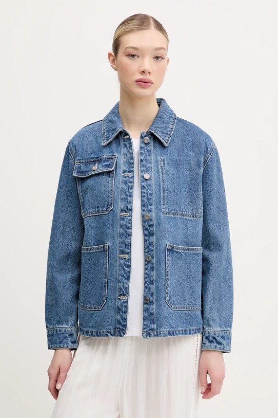 Superdry geacă din denim necaptusit albastru W5011926A.2FZ