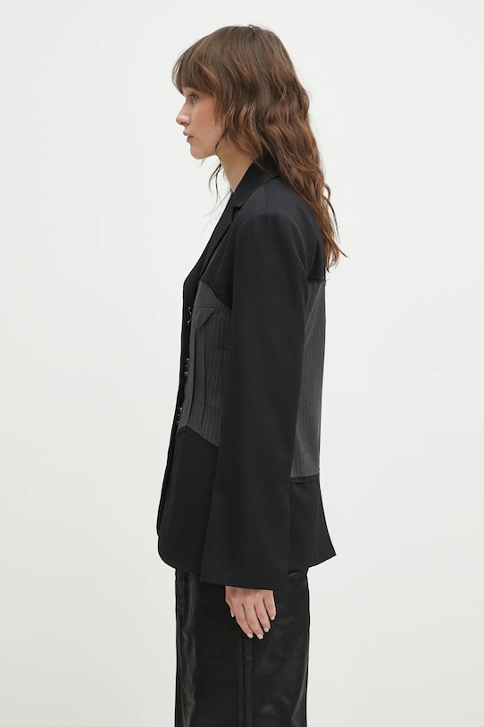 Вовняний піджак Andersson Bell Corset Inserted Blazer awa684w чорний SS25