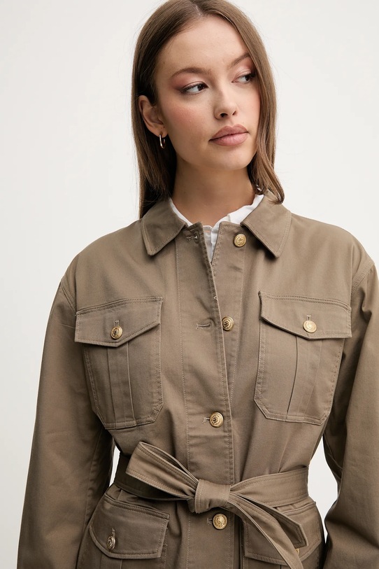 Košilová bunda Tommy Hilfiger zelená WW0WW45933