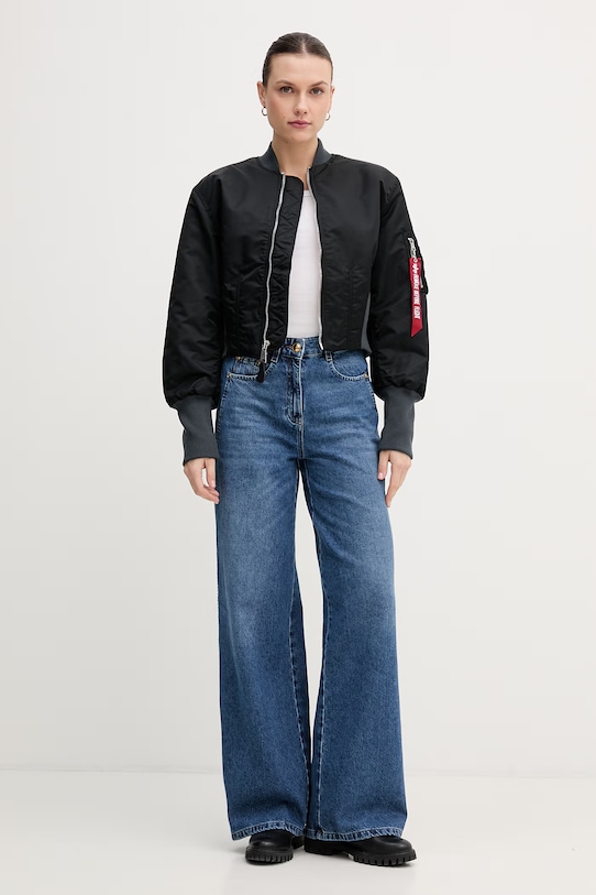 Alpha Industries kurtka bomber Waisted MA-1 Wmn 148003 czarny SS26