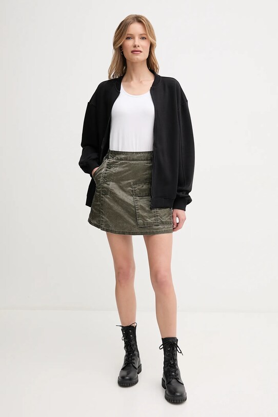 Кофта Alpha Industries Studio Edition Fleece Bomber wmn 156030 чёрный SS25
