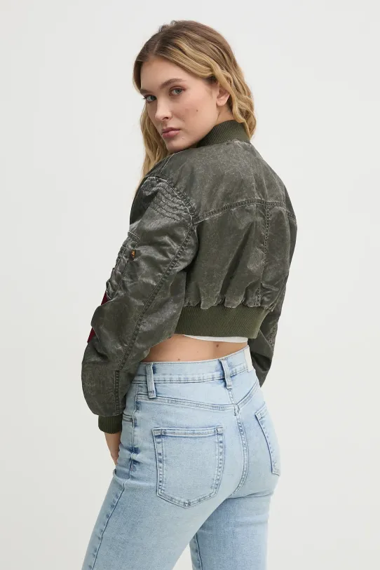 Îmbrăcăminte Alpha Industries geaca bomber MA-1 Vintage Cropped Wmn 156002 verde