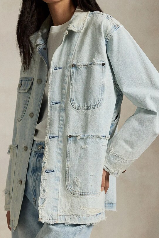 Polo Ralph Lauren geacă de blugi din bumbac albastru 211959042