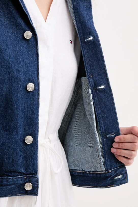 Calvin Klein Jeans geaca de blugi din bumbac J20J225180 bleumarin