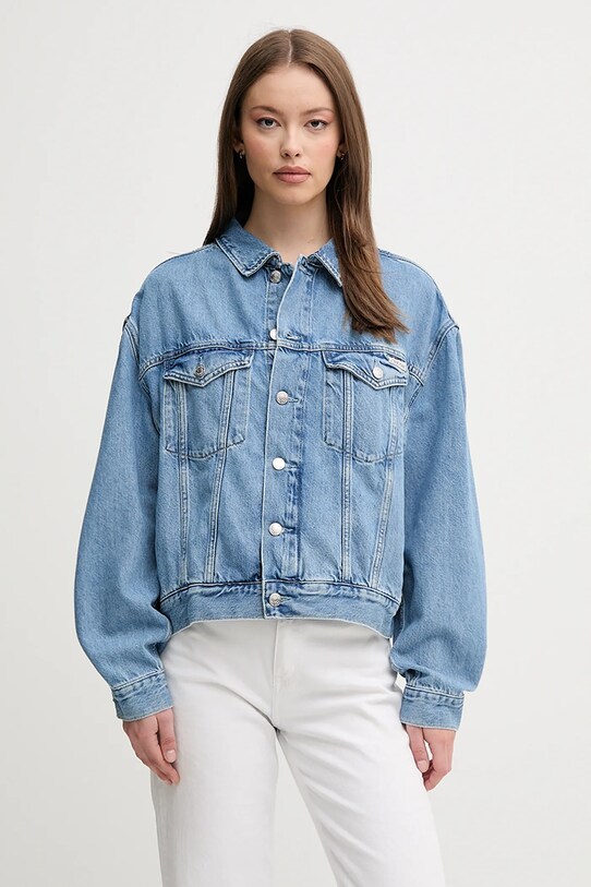 Calvin Klein Jeans giacca di jeans senza blu J20J225182