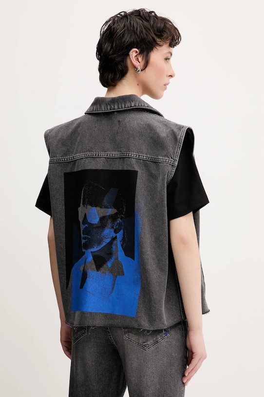 Karl Lagerfeld Jeans bezrękawnik bez kaptura szary A2W14014