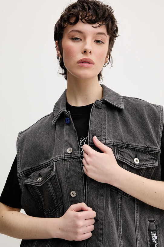 Karl Lagerfeld Jeans bezrękawnik szary A2W14014