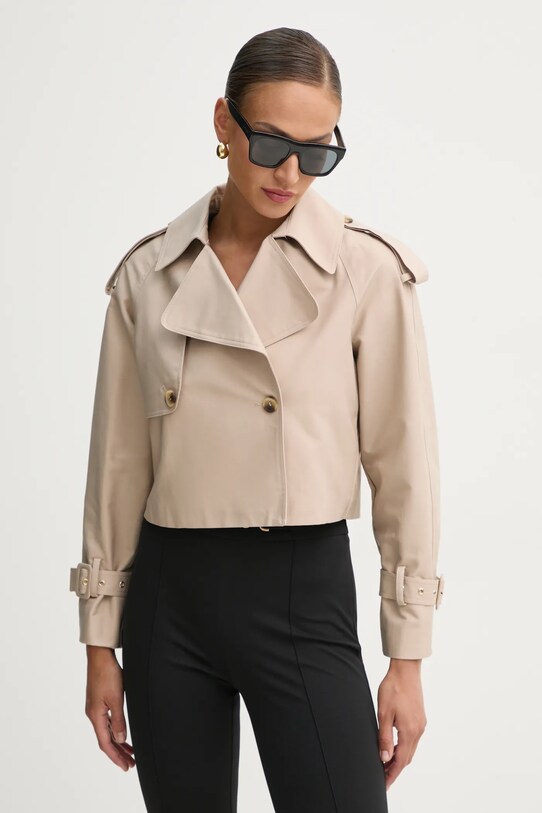 Fracomina trencz bawełniany nieocieplane beżowy FR25SC7001W76401