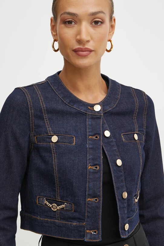 Rifľová bunda Fracomina tmavomodrá FR25SJ4004D46093