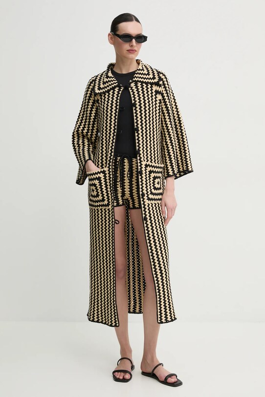 Bavlnený kabát By Malene Birger DINA oversize čierna 103071