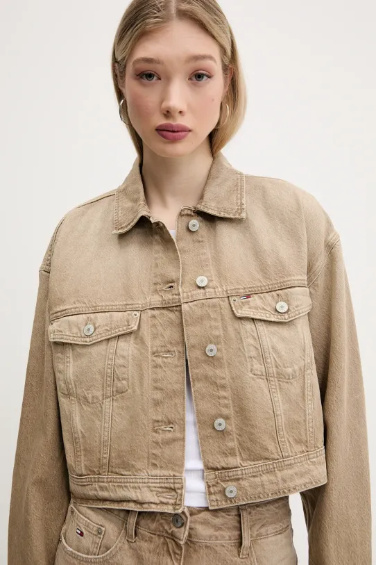 Tommy Jeans kurtka jeansowa beżowy DW0DW20118