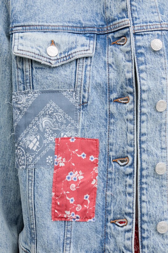 Tommy Jeans geacă din denim DW0DW20116 albastru