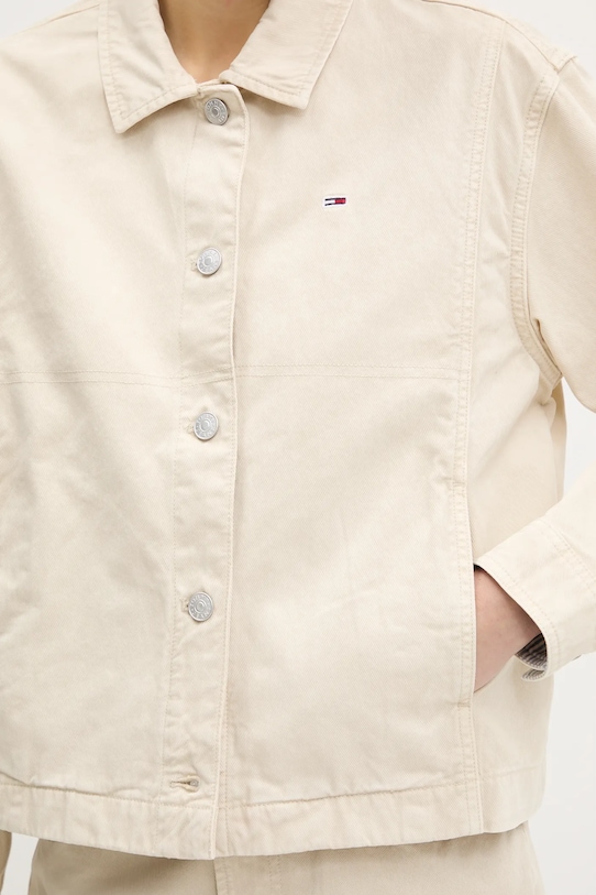 Памучно яке Tommy Jeans бежов DW0DW20230